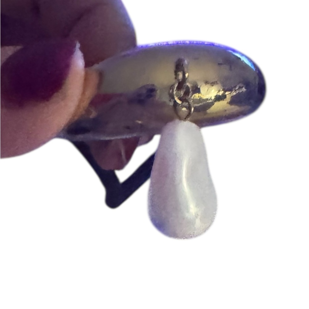 NEW Anthropologie heart and pearl ponytail hair ties gold tone set of 2 pack - Picture 4 of 5